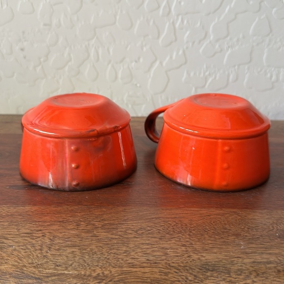 *Vintage* *NEW* Metlox Poppy Trail Red Rooster Ceramic Coffee Cup Mugs, Set of 2 - Picture 7 of 9